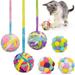 Retro Shaw Cat Toys Ball Woolen Yarn Cat Toy Balls with Bell and Cat Fuzzy Balls Interactive Cat Toys for Indoor Cats and Kittens Cat Kitten Chew Toys 6 Pack