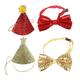 Dog Hat Birthday Pet Christmas Costume Bow Tie Outfit Puppy Party Hats Cat Collar Supplies Set Bell Bowtie Girls Santa