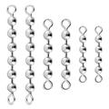 Alwonder 50 Pack Bead Chain Swivels Catfish Fishing Swivels Chain Swivels High Speed Roller Swivels Freshwater Saltwater 4 Beads-1/8