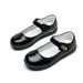 LYCAQL Girl Shoes Small Leather Shoes Single Shoes Children Dance Shoes Girls Performance Shoes Glitter Shoes (Black 4 Big Kids)