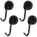 4pcs Magnetic Hooks Heavy Duty Magnet Hooks Swivel Hook Magnets for Fridge Swivel Magnetic Key Holder Hooks Fridge Kitchen Keys