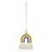 ZOONAI Rainbow with Wood Bead Decorations Wall DÃ©cor Hanging Colorful Handmade Weaving Car Ornament Modern Home Decoration Accessories Hanging Pendant for Bedroom Nursery Baby Kids Rooms (A-Yellow)
