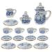 Mini Tea Dollhouse Teapot Set Kitchen Play Pretend House Food Miniature Doll Cup Ceramic Tableware Accessories