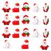 Bestonzon 1 Set 18 Pcs Christmas Dolls Resin Adornments Decorative Artware (Red)