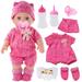 DONTNO 12 Inch Baby Doll with Clothes and Accessories Reborn Alive Baby Doll Feeding and Caring Set with Baby Bottles Diaper Nipple for Little Girls Pretend Play Setâ€¦â€¦