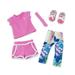 Emily Rose 18 Inch Doll Clothes and Accessories 5 Piece 18 Doll Exercise Sports Yoga Sports Outfit Playset with Pink Doll Sneakers Shoes Accessory! | Gift Boxed! | Fits Most 18 Dolls