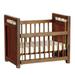 Melody Jane Dollhouse Dark Oak Cot Crib Miniature 1:12 Scale Nursery Baby Furniture