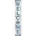 Welcome Nautical Rose Welcome Sign porch leaner for Front Door Porch Yard Deck Patio or - Indoor Outdoor Decorative Farmhouse Rustic Vertical Home Decor â€“ 8â€�x46.5â€�