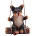 Dog Hanging Statue Swing Ornament Figurine Resin Animal Sculpture Swinging Lovely Statues Yard Puppy Patio