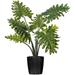 Everyday Artificial Grand Philodendron Bush 25 Tall - Green Indoor Potted Philo Bush - Faux Decor For Home Or Office Greenery