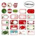 Amosfun 144 Christmas Self Adhesive Gift Tag Stickers 24 Assorted Designs Santa Snowmen Xmas Tree Deer Christmas Festival Birthday Wedding Holiday Decorative Presents Labels Decals