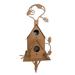 Quistrepon Birdhouse Garden Stakes Metal Bird House with Pole Large Bird Houses for Courtyard Backyard Patio Outdoor Garden Decor Copper Birdhouse Poles