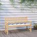 Irfora Garden Bench Cushions 2 pcs Blue&White Stripe Oxford Fabric