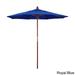 Havenside Home Port Lavaca 7.5ft Round Wood Umbrella by Base Not Included Royal Blue