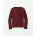 Brooks Brothers Girls Cotton Cable Crewneck Sweater | Red | Size 6