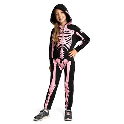 Girl's Pink Skeleton Costume