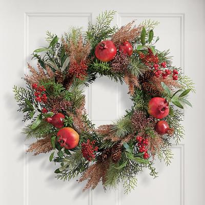 Christmas Scarlet Wreath - Grandin Road