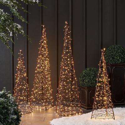 Christmas Foldable Twinkle Trees - 5' - Grandin Road