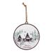 Woodland Winter Cabin Disc Ornament (Set of 12) - 6 x 0.5 x 6"