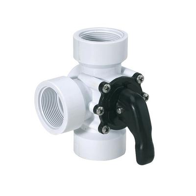 5.5" White HydroTools Swimming Pool and Spa Standard 3-Way Valve