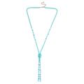 Lange Kette "Heather", Damen, Gr. one size, Glas, blau (türkis), COLLEZIONE ALESSANDRO, Basic, Halsketten, mit Glasperlen