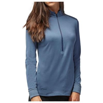 LaMunt - Women's Alexandra L/S Zip Tee - Merinolongsleeve Gr 40 blau Image