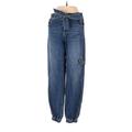 Dollhouse Jeans - Mid/Reg Rise Straight Leg Denim: Blue Bottoms - Women's Size 5 - Dark Wash