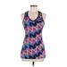 FILA Active Tank Top: Purple Chevron/Herringbone Activewear - Women's Size Medium