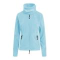 Fleecejacke BENCH. "FUNNEL" Gr. XXL (44), blau (türkis, silber) Damen Jacken Winterjacken