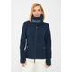 Fleecejacke BENCH. "FUNNEL" Gr. M (38), blau (navy, silber) Damen Jacken Winterjacken