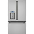 Café ENERGY STAR® 27.7 Cu. Ft. Smart French-Door Refrigerator w/ Hot Water Dispenser, Stainless Steel in Gray/Black | Wayfair