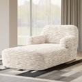 PAULATO by GA.I.CO. Stretch Chaise Lounge Slipcover - Durable & Stylish - Microfibra Printed Collection Polyester in Gray | Wayfair