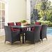 Modway Sojourn 7 Piece Outdoor Dining Set Glass in Gray | 29.5" H x 59" W x 39.5" D | Wayfair