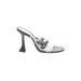 Schutz Mule/Clog: Slip-on Stilleto Glamorous Black Shoes - Women's Size 7 1/2 - Open Toe