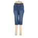 Jag Jeggings - High Rise Straight Leg Cropped: Blue Bottoms - Women's Size 8 - Medium Wash