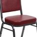 Flash Furniture Crown Back Stacking Banquet Chair Metal in Red/Gray | 38 H x 17.5 W x 20.25 D in | Wayfair FD-C01-SILVERVEIN-BURG-VY-GG