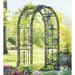 Canora Grey Montebello Iron 84" Tall Garden Arbor Iron/Metal in Gray | Wayfair 226796BD1ADC4CFA97A491C411BFFDA8