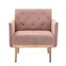 Accent Chair - Mercer41 Accent Chair, Leisure Single Sofa w/ Rose Golden Feet Velvet/Fabric in Pink | 32.28 H x 31.1 W x 25.59 D in | Wayfair