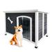 Tucker Murphy Pet™ Danyele Gray Dog House, Pet House Wood House in Black/Brown | 29.26 H x 40.68 W x 25.33 D in | Wayfair