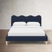 Birch Lane™ Veda Upholstered Bed Velvet/Metal in Gray | 37 H x 60 W x 85 D in | Wayfair 37A6772C1EBE43E3A247EFAE4E212515