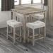 Red Barrel Studio® Stiltner Rectangular 36.00" L x 36.00" W Dining Set Wood in Gray/Brown | 36 H x 36 W x 36 D in | Wayfair