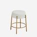 Mercer41 Lisbella Stool Upholstered/Metal in Yellow/Brown | 24 H x 20 W x 20 D in | Wayfair C6933CCF510C4C71B4CC6E3DDCCB2924