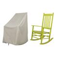 Red Barrel Studio® Emjay Outdoor Rocking Chair w/ Rocking Chair Cover, Polyester in Green | 45.25 H x 27 W x 34 D in | Wayfair