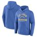 Men's Fanatics Branded Powder Blue Los Angeles Chargers Between the Pylons Pullover Hoodie