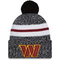 Men's New Era Black Washington Commanders 2023 Sideline Cuffed Knit Hat With Pom