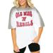Women's Gameday Couture White/Gray Ole Miss Rebels Campus Glory Colorwave Oversized T-Shirt