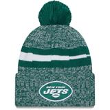 Men's New Era Green York Jets 2023 Sideline Cuffed Knit Hat With Pom