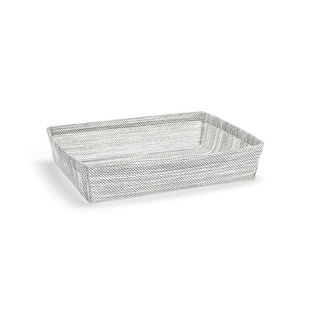 Front of the House BHO129GYV21 Rectangular Ice Housing - 12 1/4" x 9 1/2" x 2 1/2", Woven Vinyl, Mesh Grey, Gray