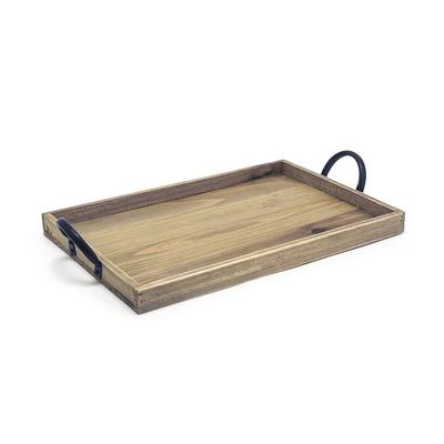 Front of the House SPT058NAW21 Rectangular Rustic Wood Serving Tray - 13