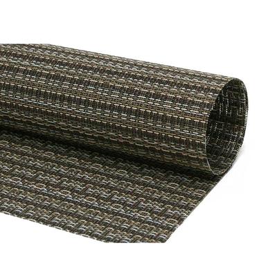 Front of the House XPM080ESV83 Rectangular Metroweave Woven Vinyl Placemat - 14" x 11", Mocha, Multi-Colored